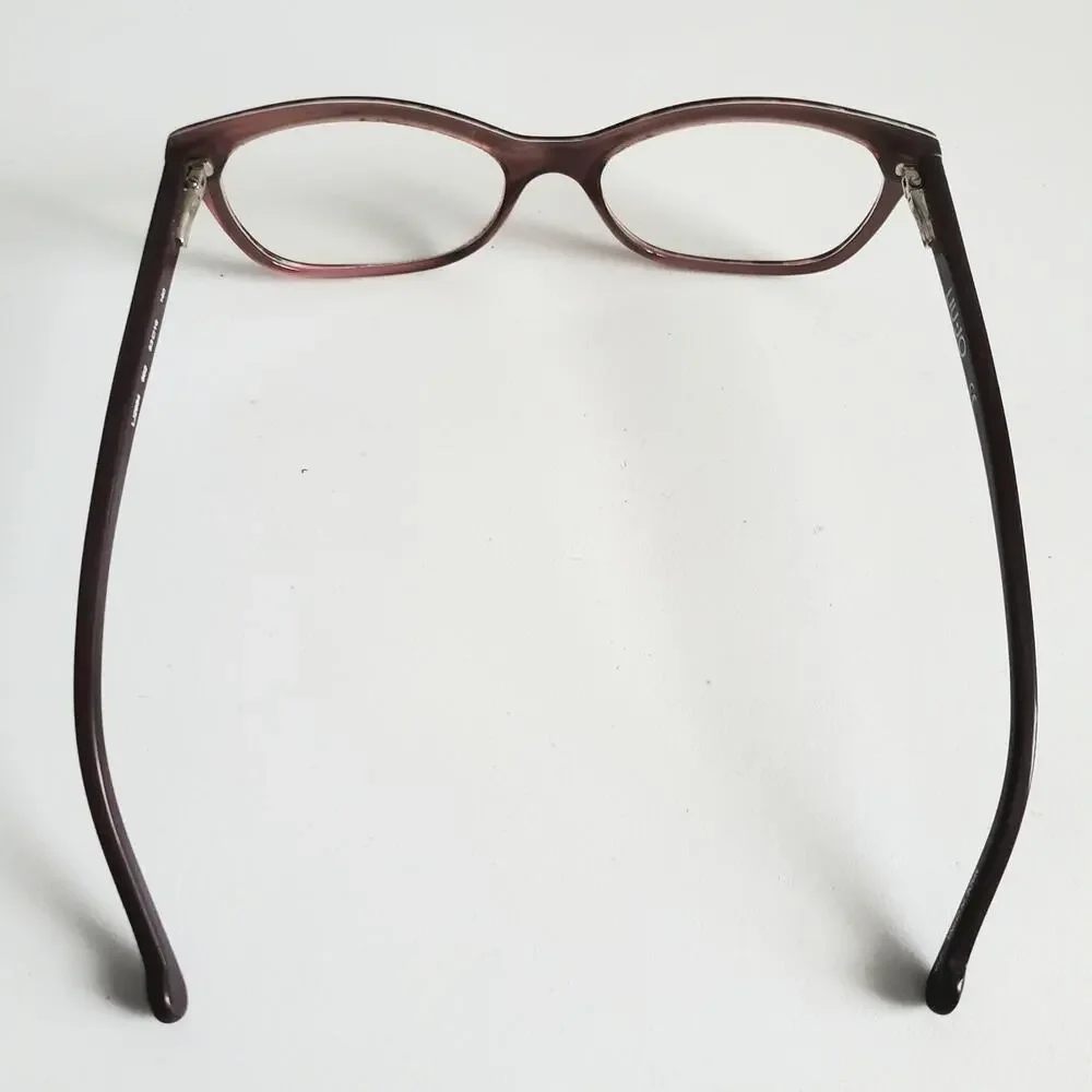 Women Liu Jo Pink Tortoise Square Eyeglass Frames Case 53 16 140 Mod Preppy